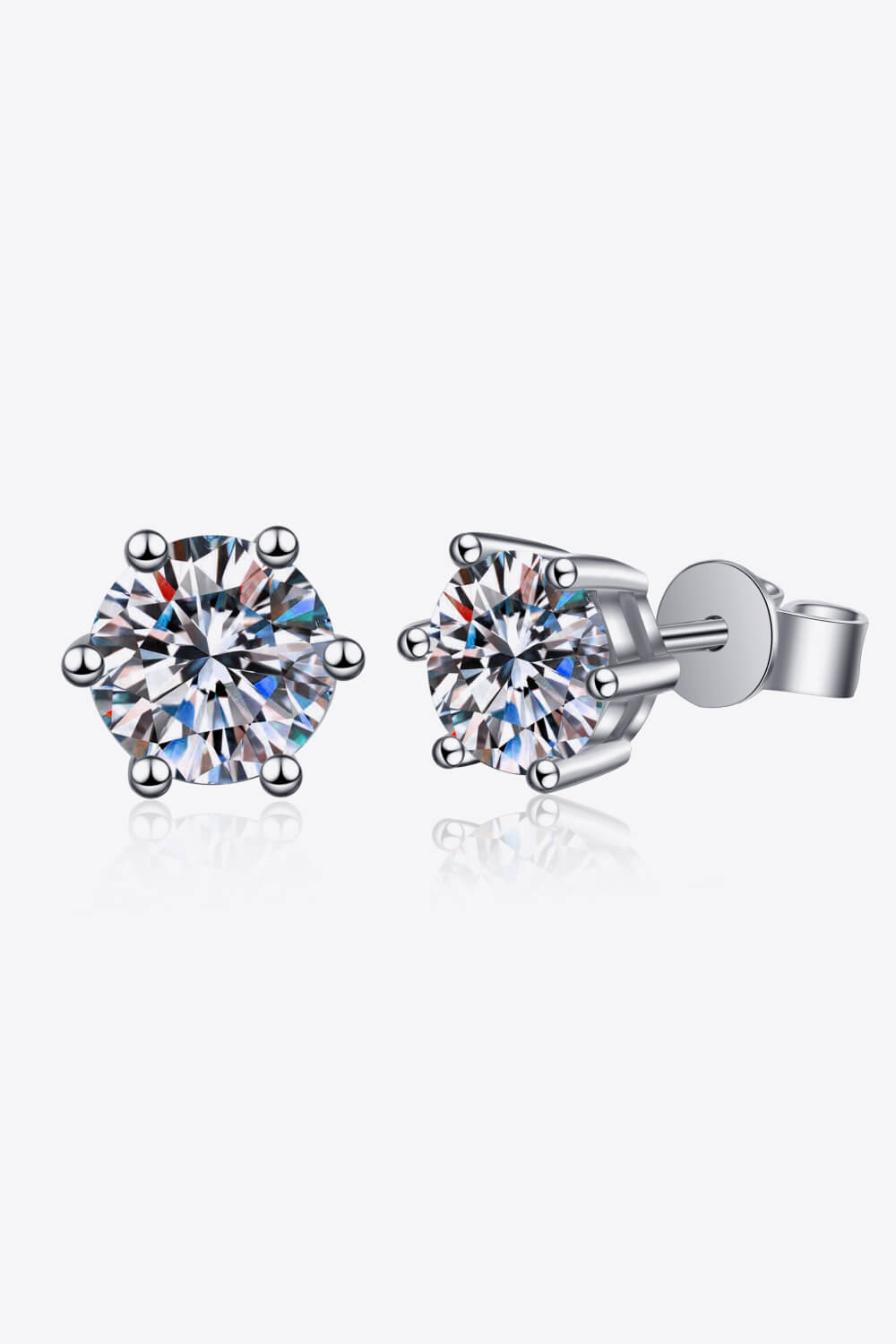 Adored Moissanite Stud Earrings - alternate earring view