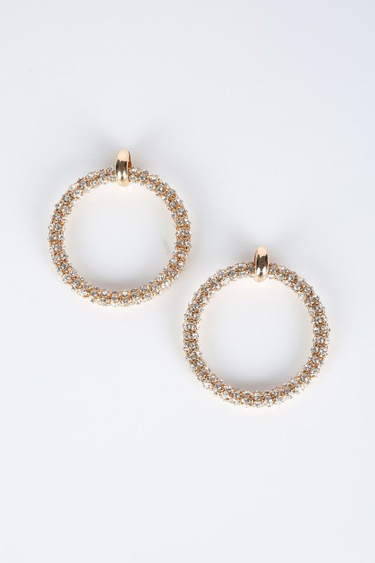 Large Crystal Hoop Earrings