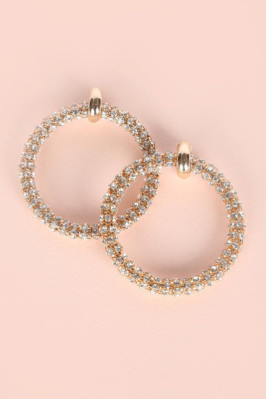 Large Crystal Hoop Earrings