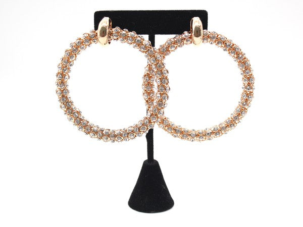 Large Crystal Hoop Earrings