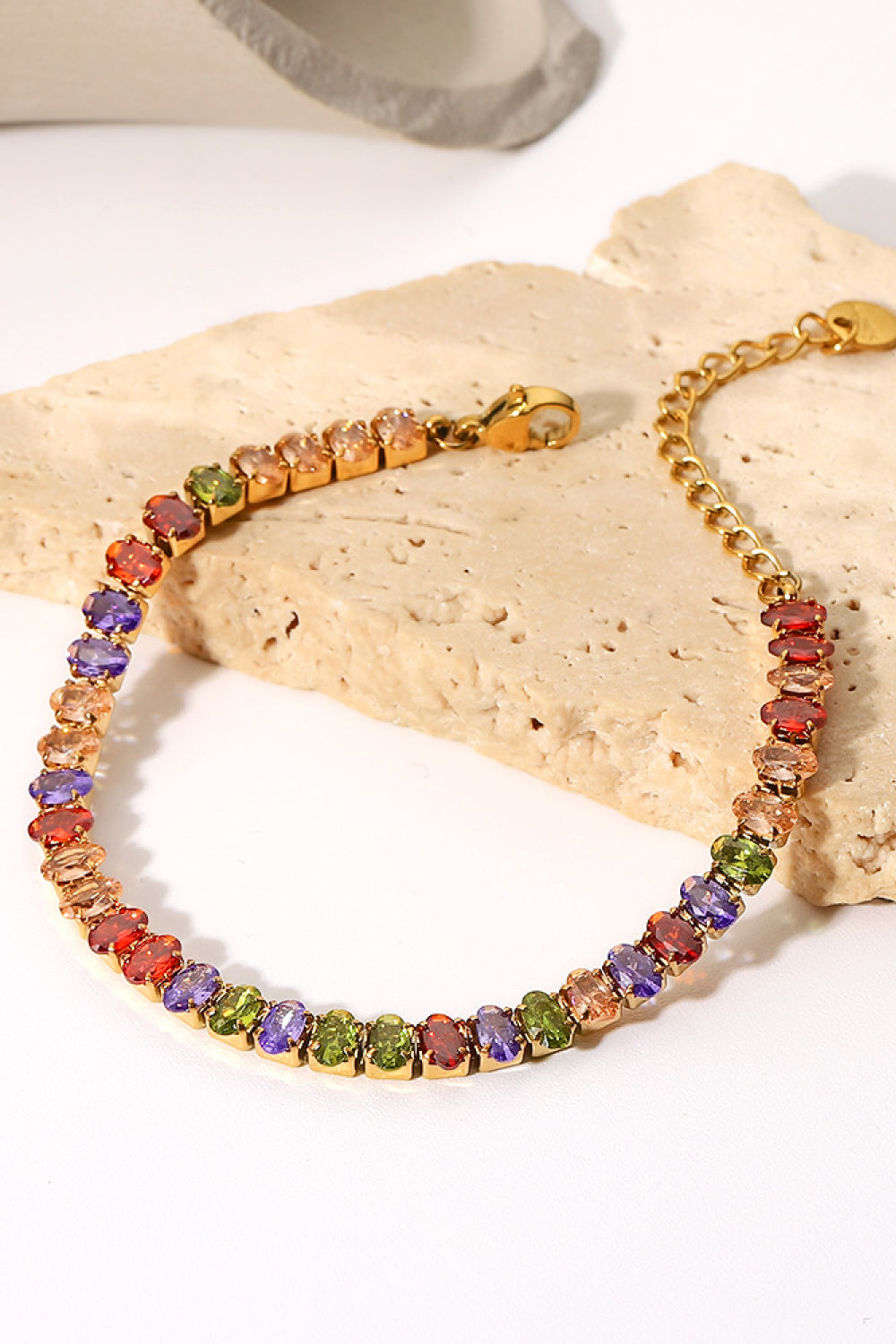 18K Gold-Plated Multicolored Zircon Bracelet - alternate jewelry view