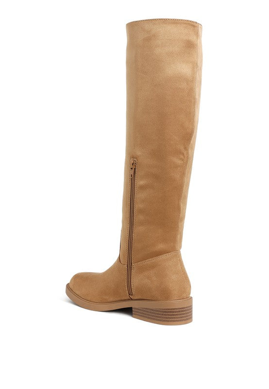 Round Toe Calf Boots