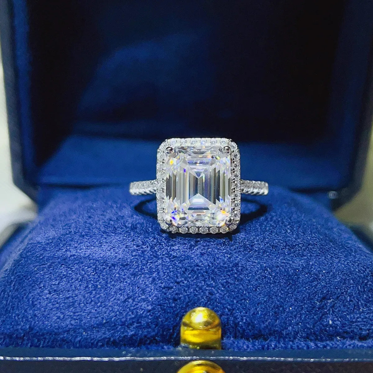 5 Carat Moissanite Sterling Silver Ring in White - women's ring