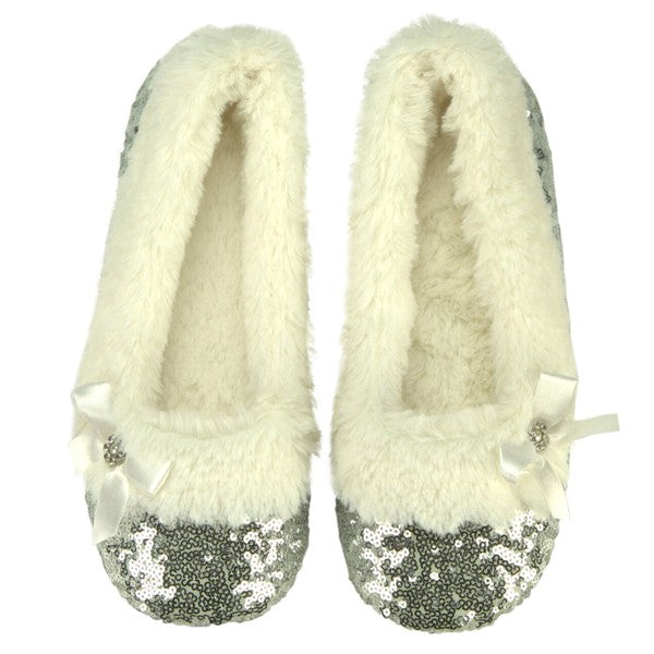 Silver Slippers Shoes