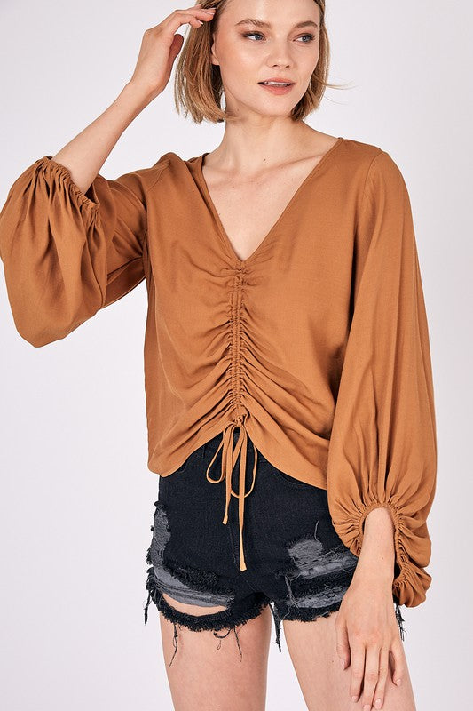 Front Shirring Top