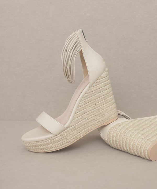 Strappy Ankle Wedge Espadrille Sandals