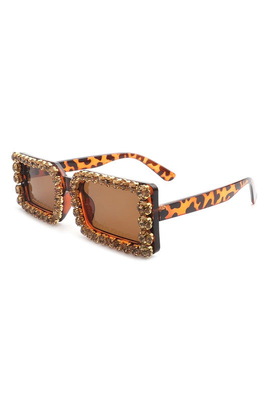 Rectangle Rhinestone Sunglasses