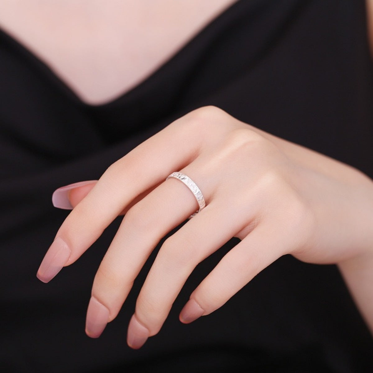 Sterling Silver Textured Ring in Gold - women's ring