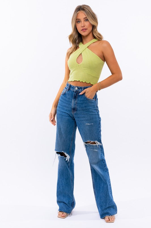 Crossed Crop Top