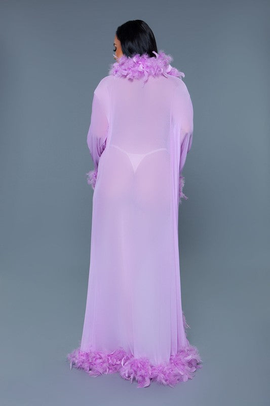 Glamour Feather Trim Robe