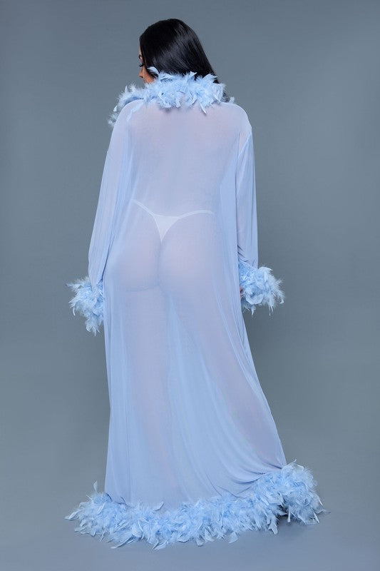 Glamour Feather Trim Robe