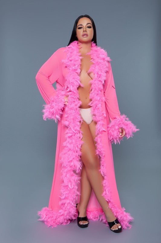 Glamour Feather Trim Robe