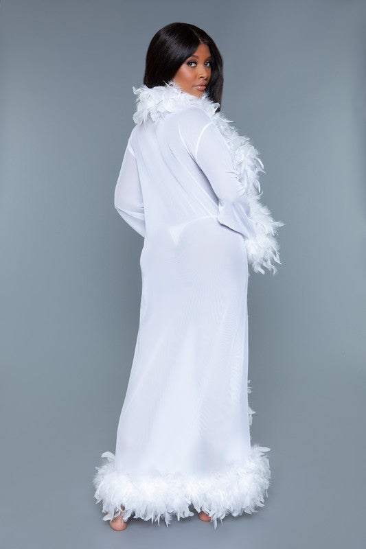 Glamour Feather Trim Robe