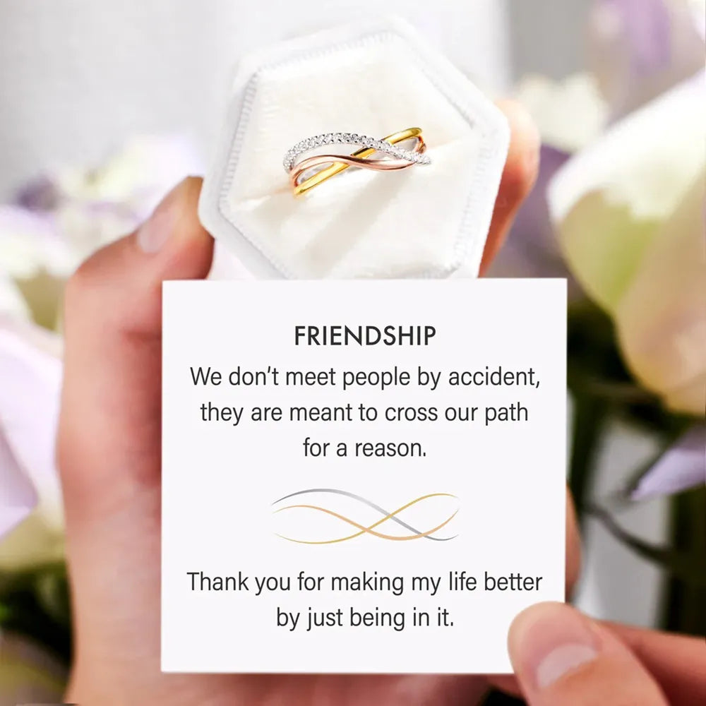 Crisscross Gold-Plated Sterling Silver Ring - alternate ring view
