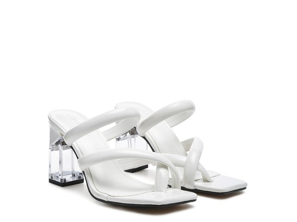 Clear Cross Strap Sandals