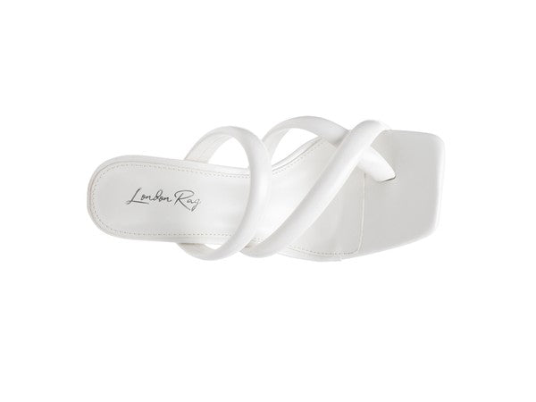 Clear Cross Strap Sandals