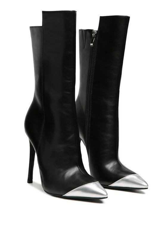 Two-Tone Stiletto Boots