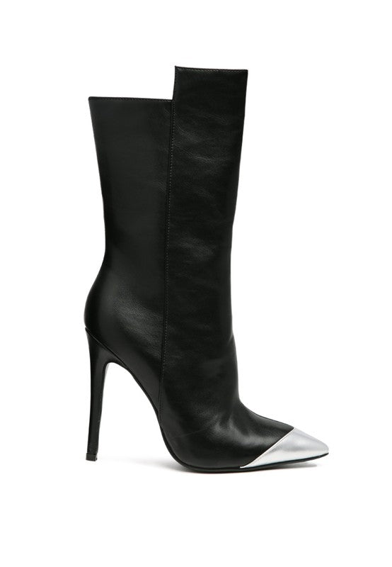 Two-Tone Stiletto Boots