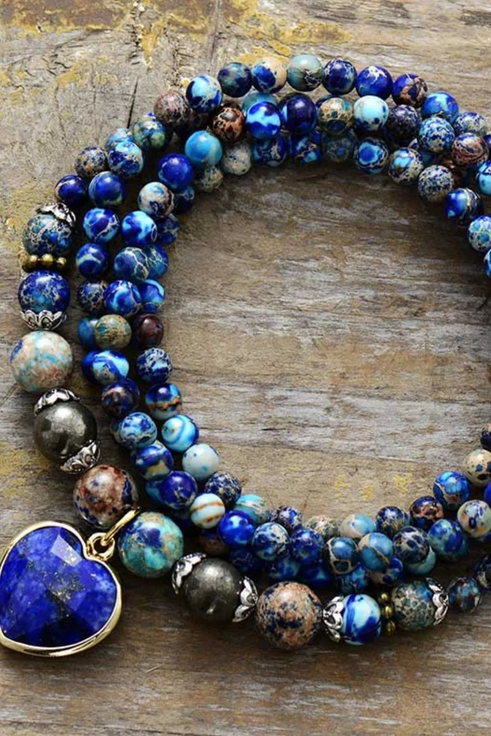 Imperial Stone Heart Three-Layered Bracelet - alternate jewelry view