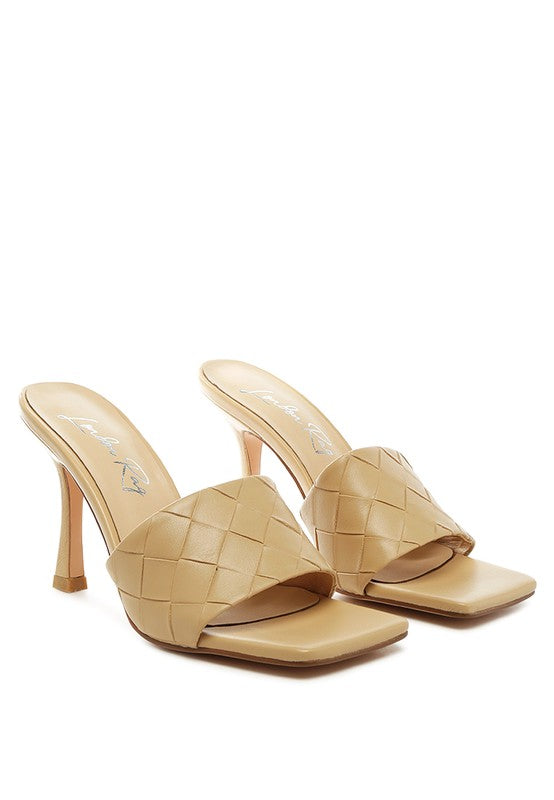 Woven Square Toe Sandals