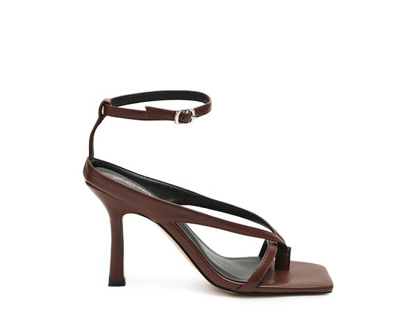 Ankle Strap Mid Heel Sandals