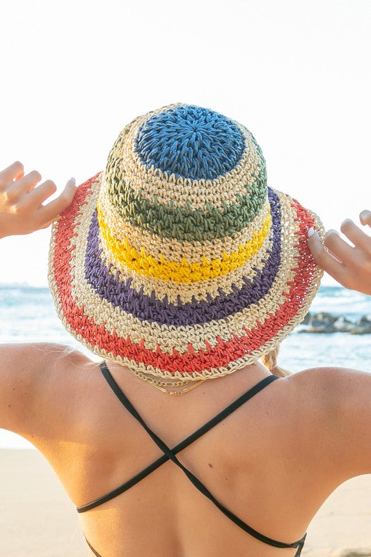Rainbow Straw Hat
