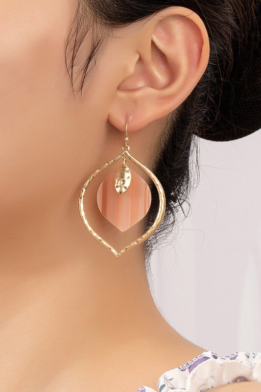 Textured Double Teardrop Earrings