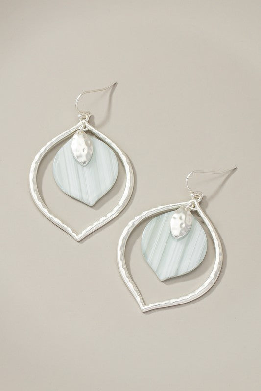 Textured Double Teardrop Earrings