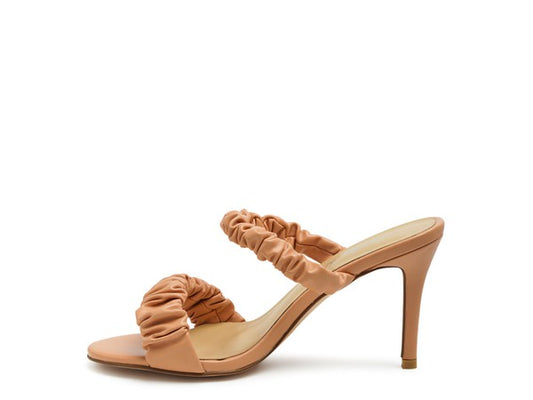 Ruched Strap Stiletto Sandals