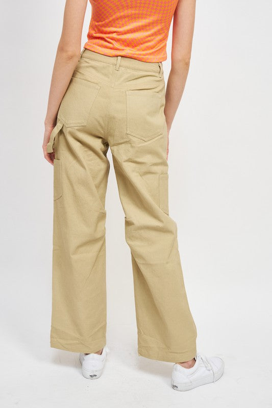 Contrast Utility Cargo Pants