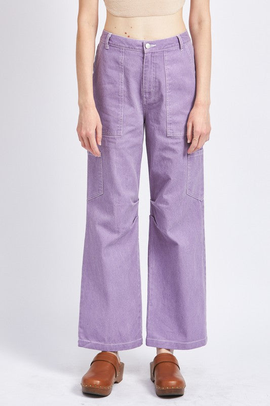 Contrast Utility Cargo Pants