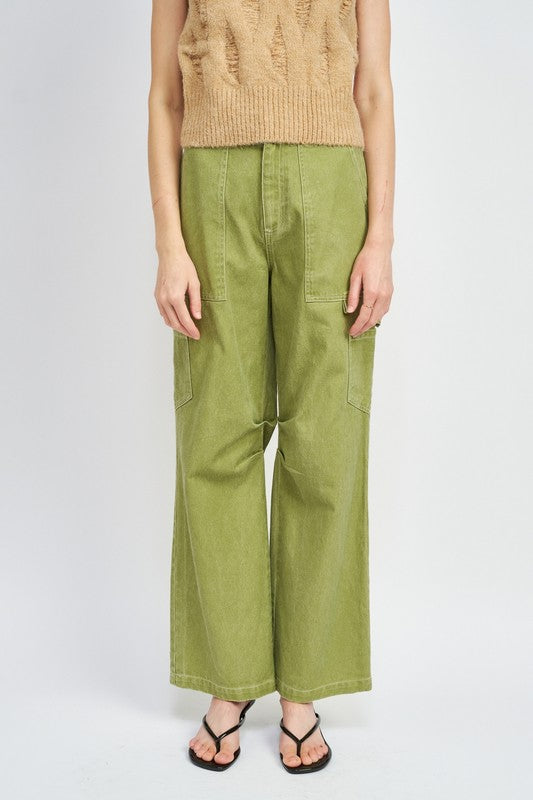 Contrast Utility Cargo Pants