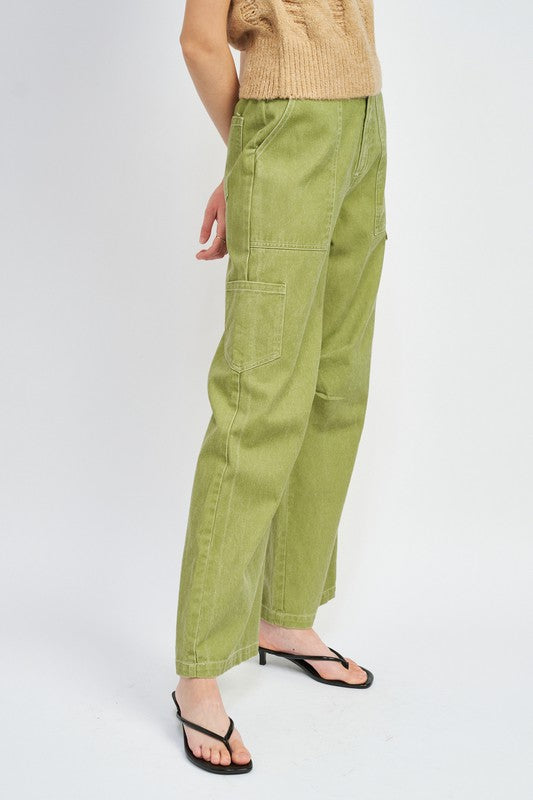 Contrast Utility Cargo Pants