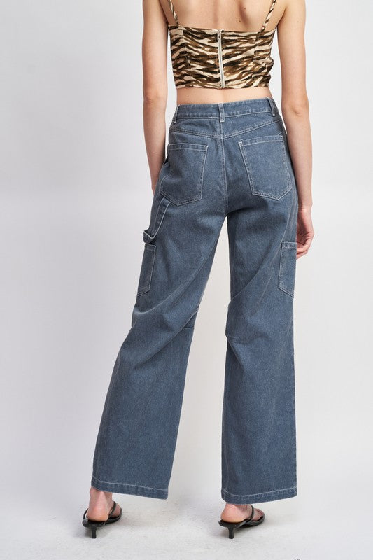 Contrast Utility Cargo Pants