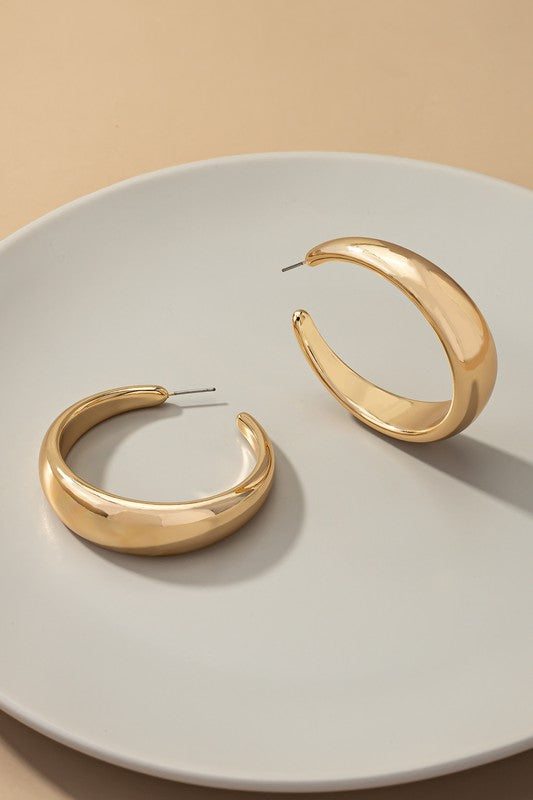 Puffy C-Hoop Earrings