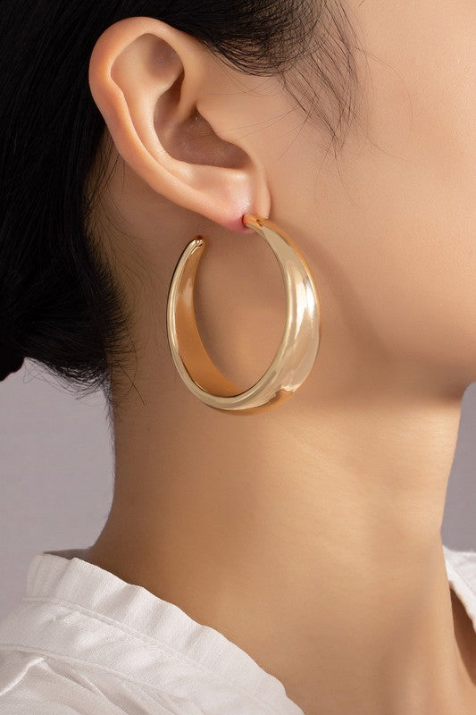 Puffy C-Hoop Earrings