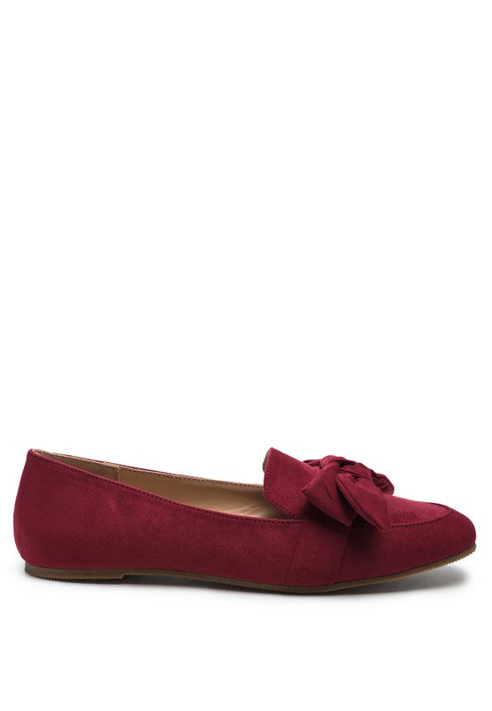 Microfiber Bow Loafer