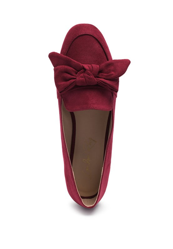 Microfiber Bow Loafer