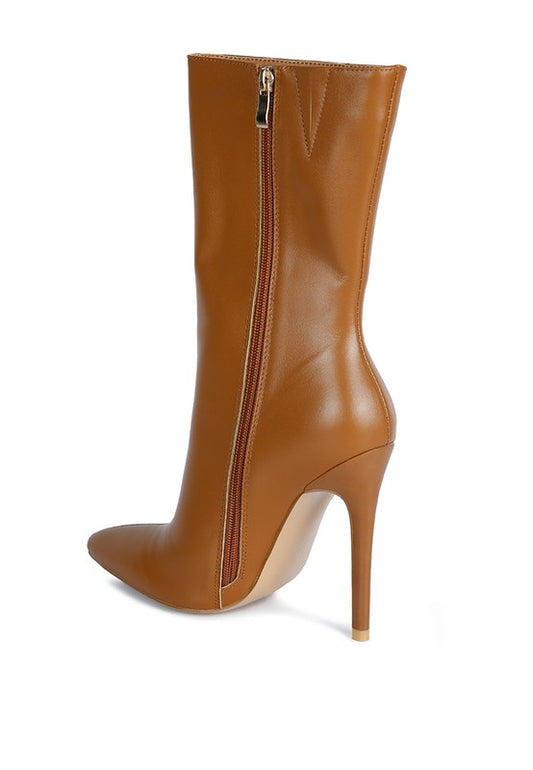 Calf Pointed Toe Boots