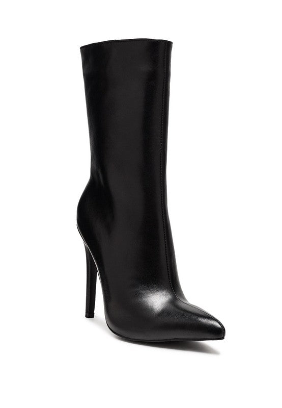 Calf Pointed Toe Boots