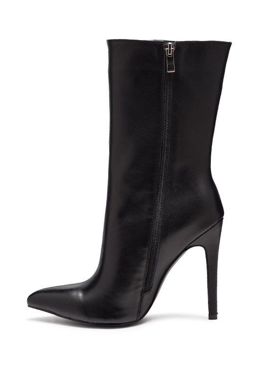 Calf Pointed Toe Boots