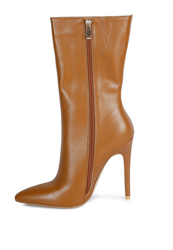 Calf Pointed Toe Boots