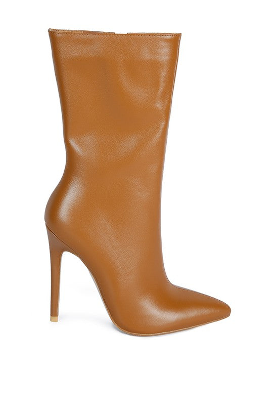 Calf Pointed Toe Boots