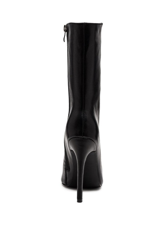 Calf Pointed Toe Boots