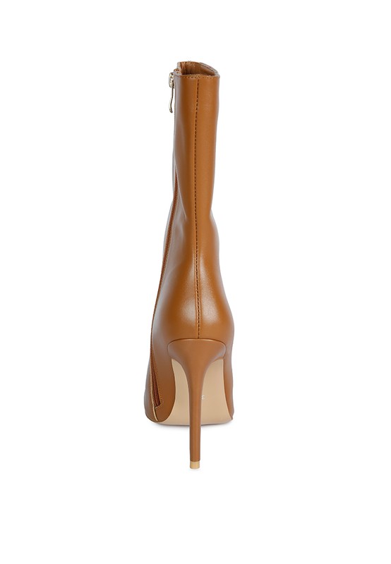 Calf Pointed Toe Boots