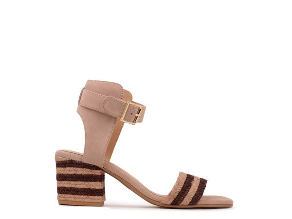 Braided Jute Strap and Suede Sandal