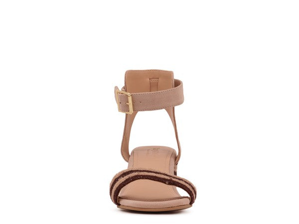 Braided Jute Strap and Suede Sandal