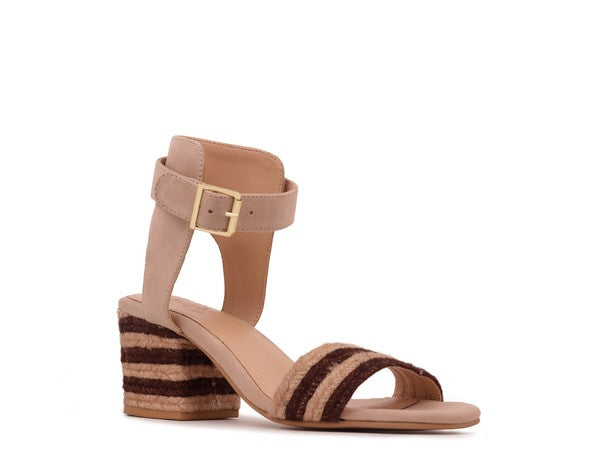 Braided Jute Strap and Suede Sandal