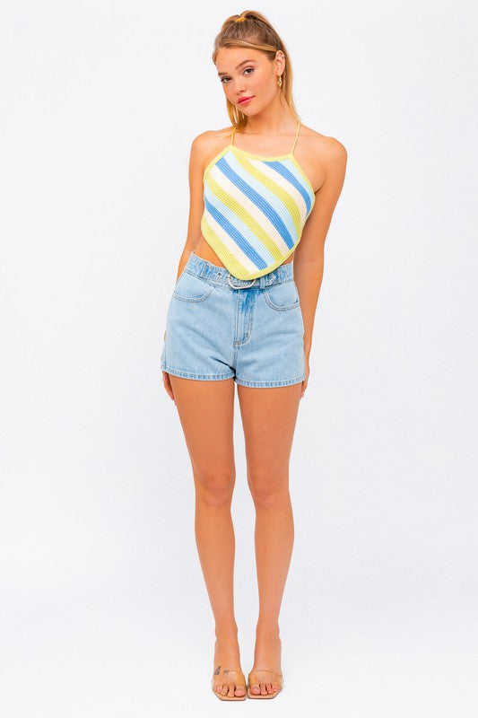 Open Back Crochet Top