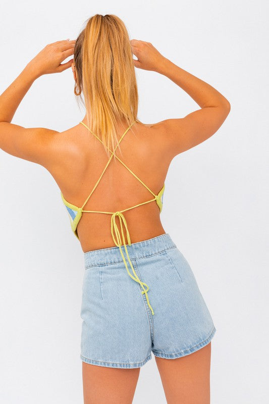 Open Back Crochet Top